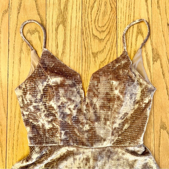 City Studio Juniors Gray Sparkle Spaghetti Strap Fit and Flare Dress Sz 5 - Picture 6 of 13